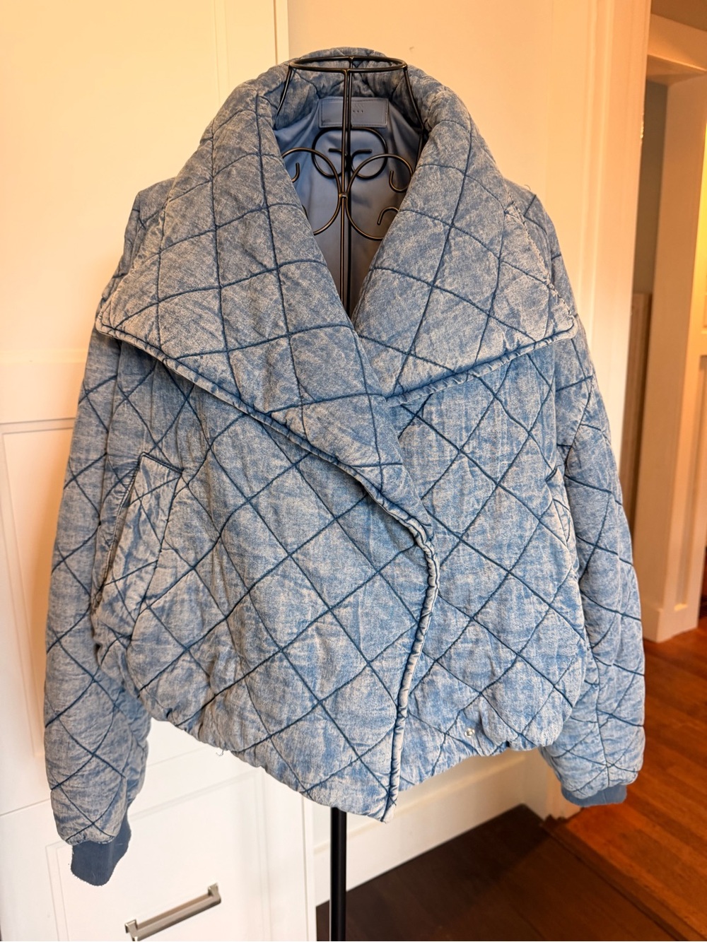 Blank NYC Quilted Light Blue Women's Jacket